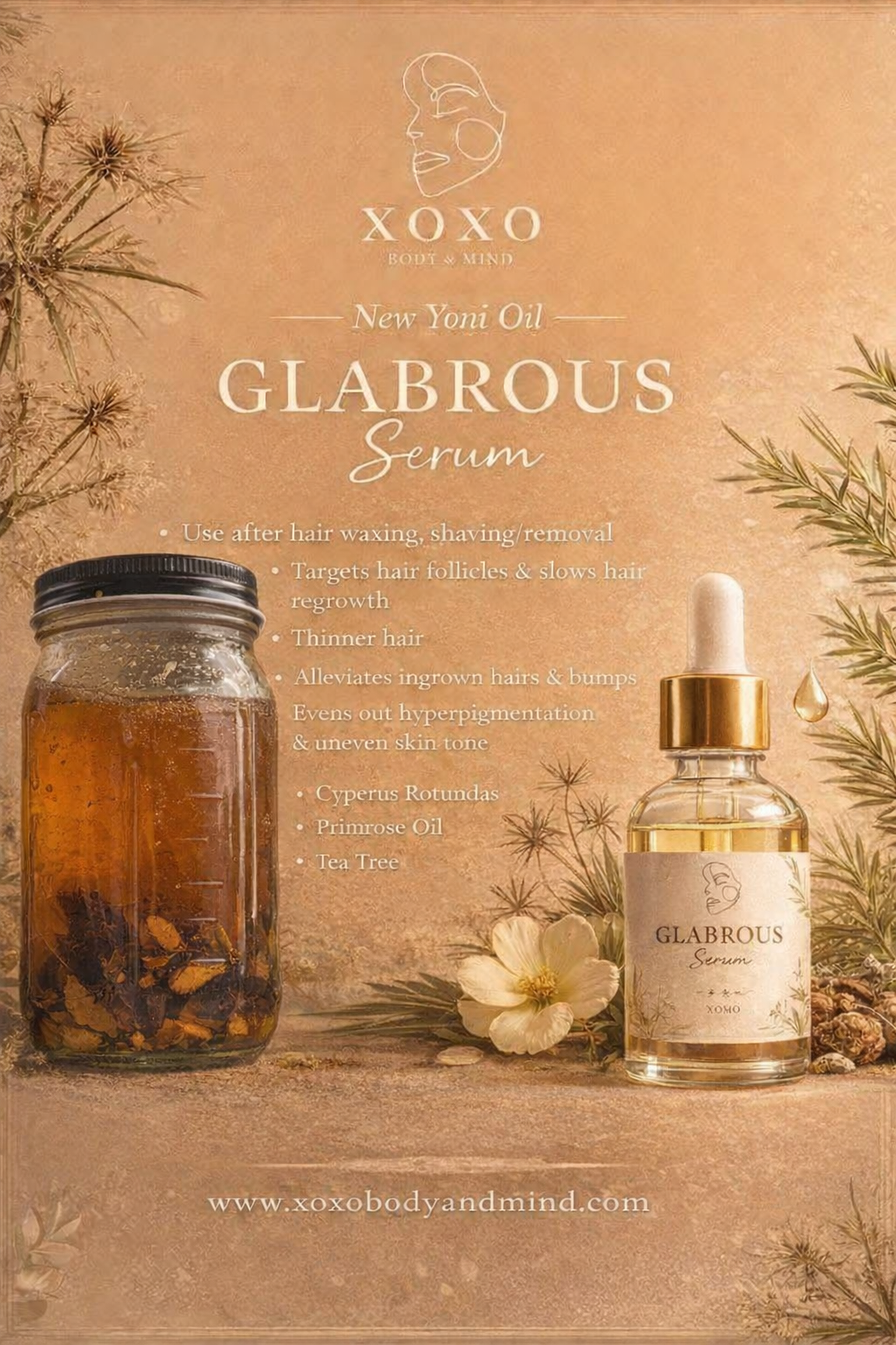 ALL NEW GLABROUS Hair Suppressing Yoni Serum